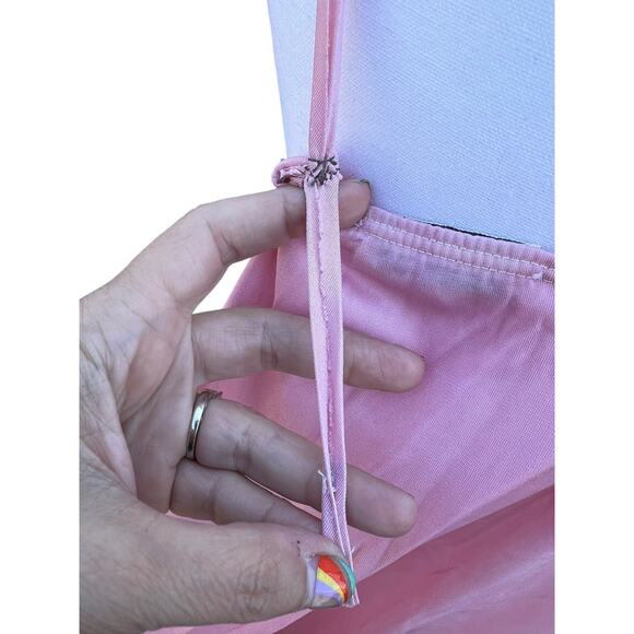 Diane Von Furstenberg Nylon Nightgown Spaghetti Strap Lace Detail Pink MEDIUM 34 - Picture 4 of 7
